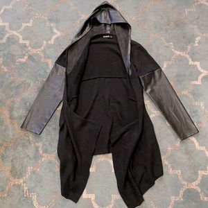 🧥 Blank NYC Black Cardigan with Hood XL